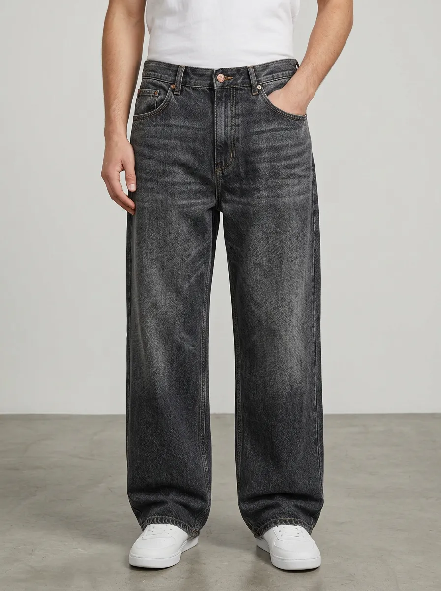Everyday Denim Relaxed Fit Washed Finish Men's Classic Jeans