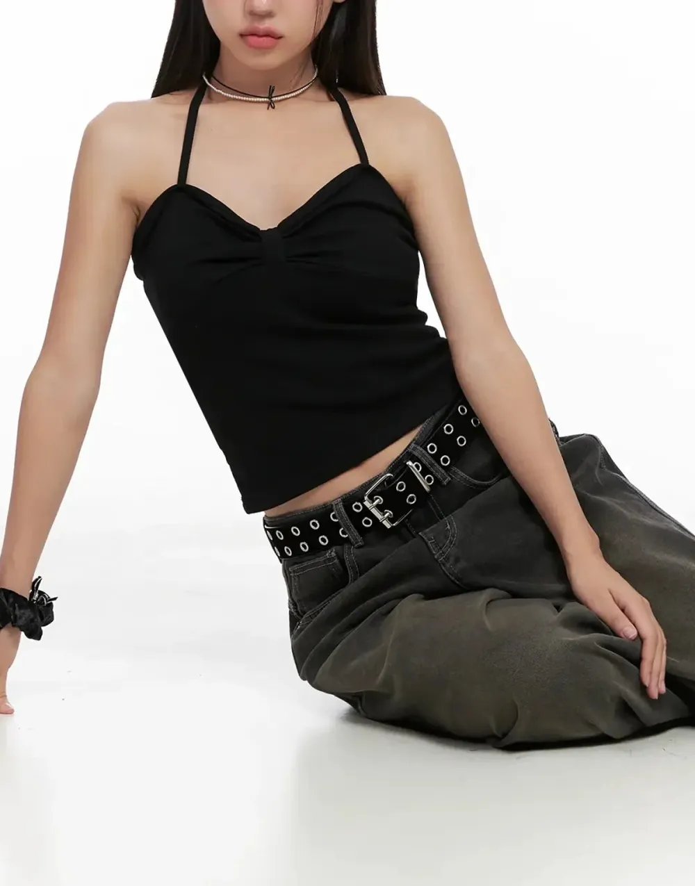 Halter Neck Cropped Tank Top