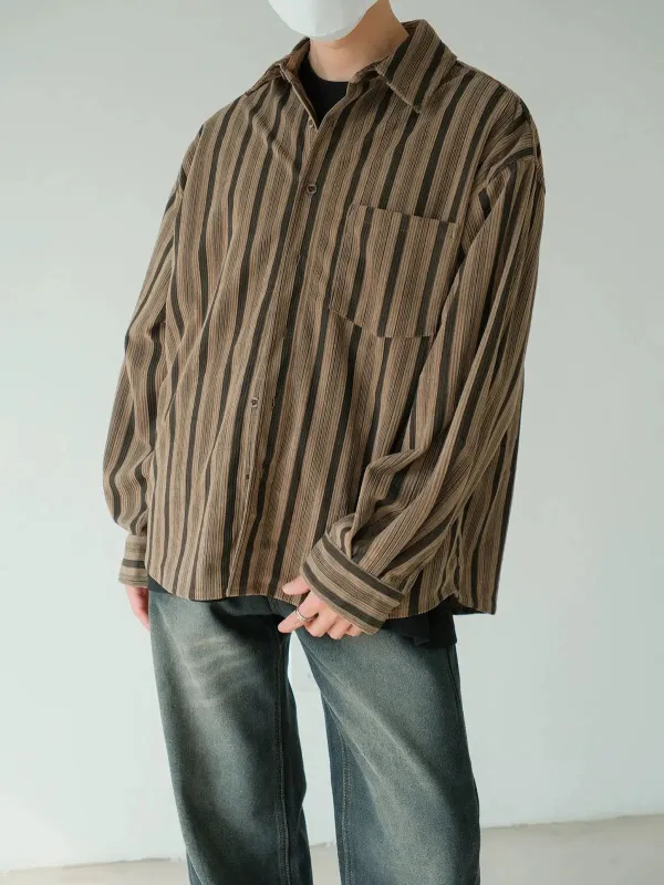 Soft Vertical Stripe Shirt