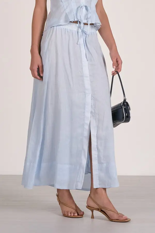 Women's Linen Blend Maxi Skirt