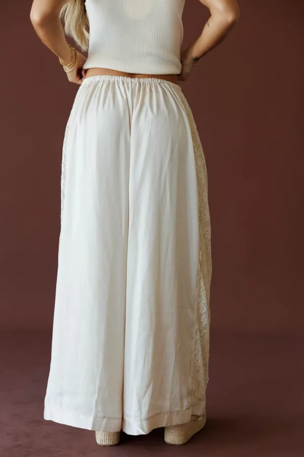 Wide-Leg Lace Pants