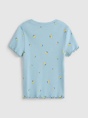 1.5-8yrs | Cotton Rich Ribbed Printed T-Shirt