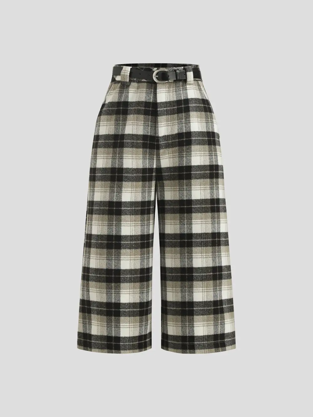 Cropped Plaid Pants