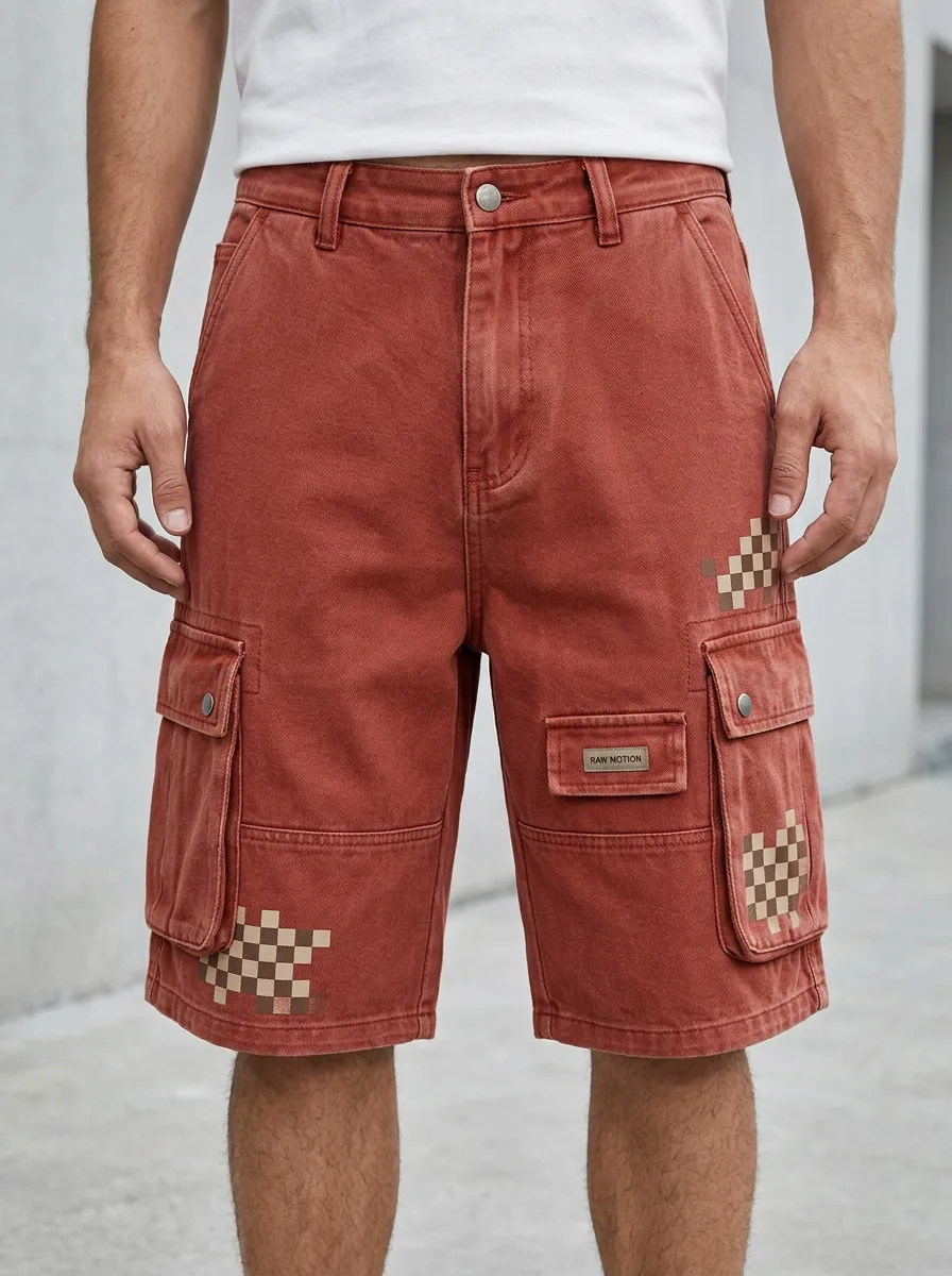 Cargo Checkerboard Men's Cargo Shorts