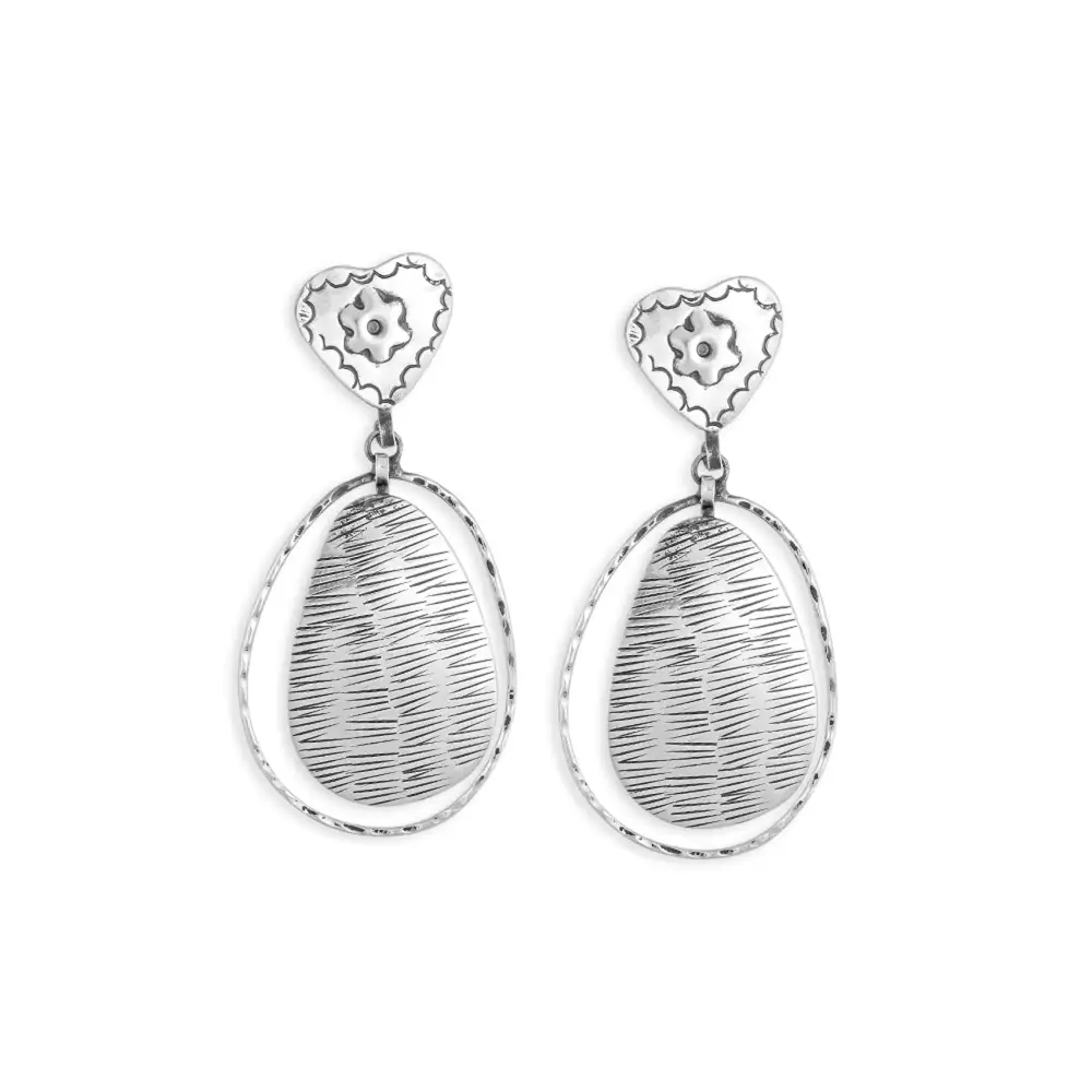 Textured Dynamic Artful Statement Earrings