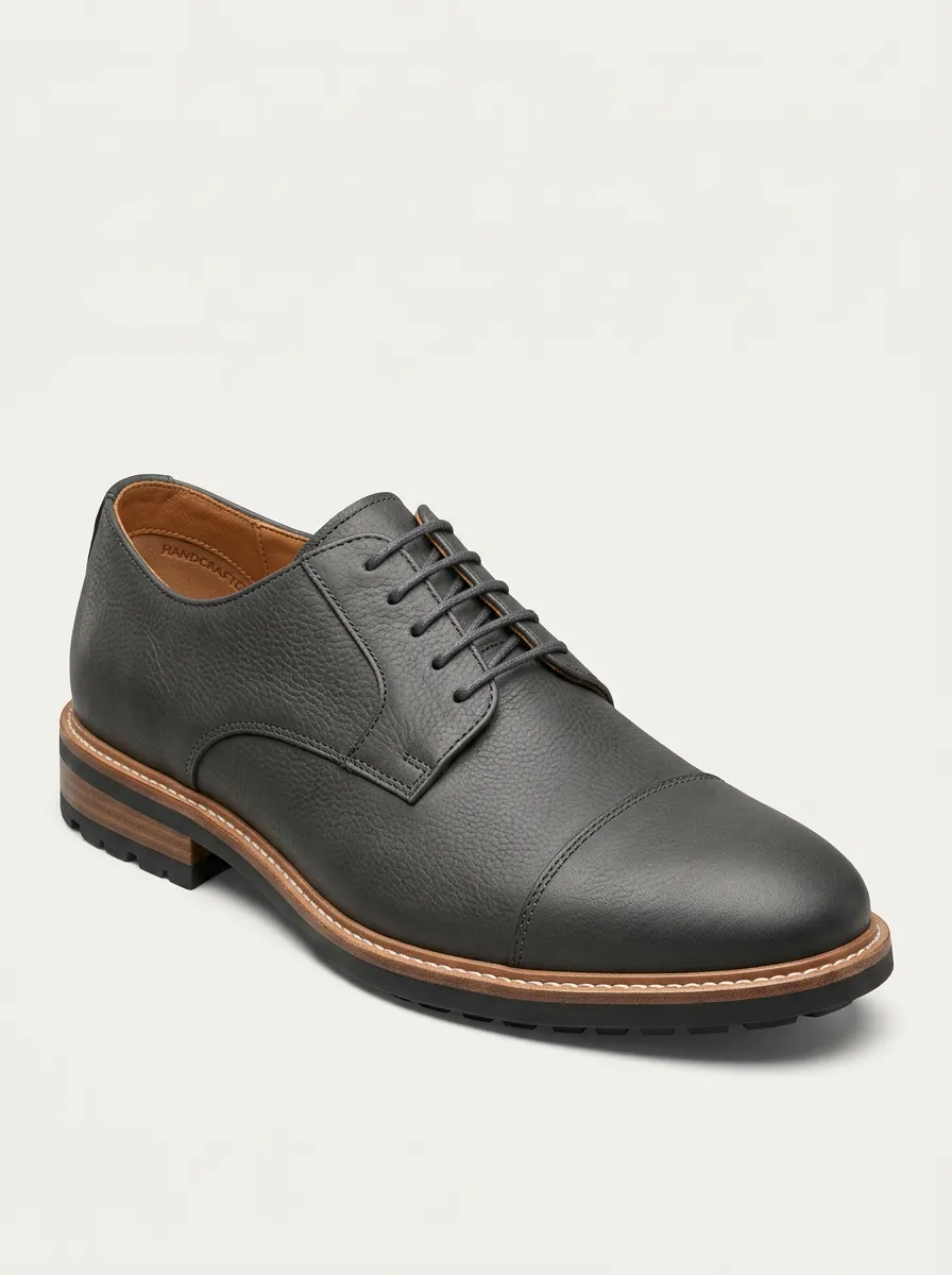 Men's Classic Business Casual Textured Leather Oxford Shoes