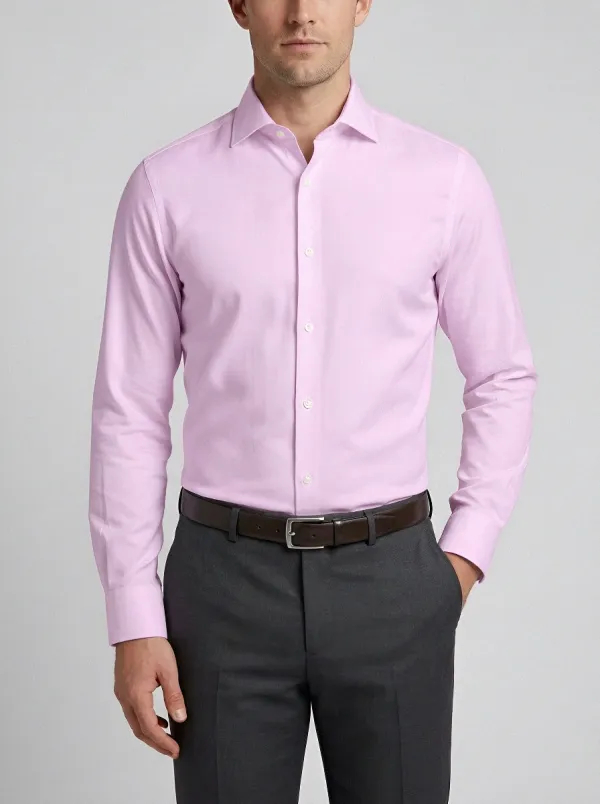Men's Business Formal Solid White Long Sleeve Dress Shirt