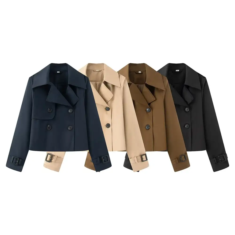 Versatile Lapel Collar Trench Coat