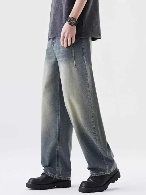 Relaxed Washed Wide Leg Relaxed Fit Jeans