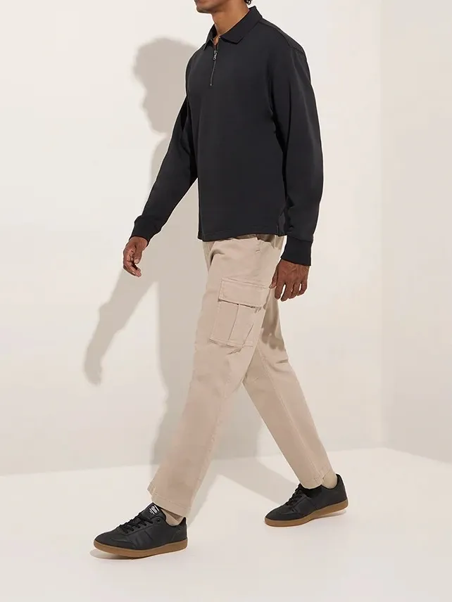 Casual Style Relaxed-Fit Cotton-Blend Sweatshirt