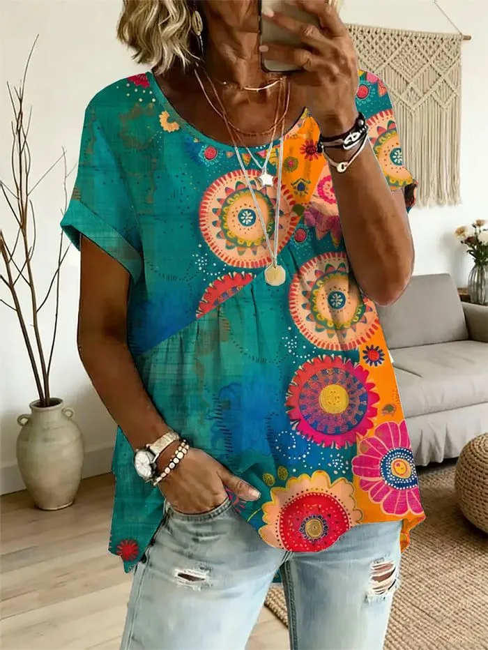 Women's Casual Retro Cotton Linen Shirt