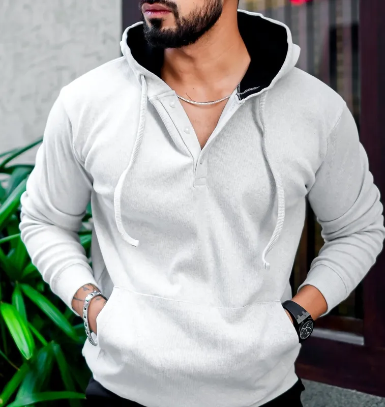 White Fleece Hoodie