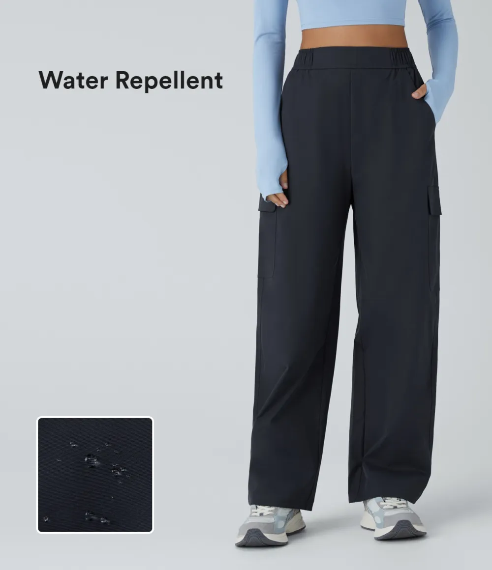 Water Repellent Wear-Resistant High Waisted Multiple Pockets Camping Cargo Pants