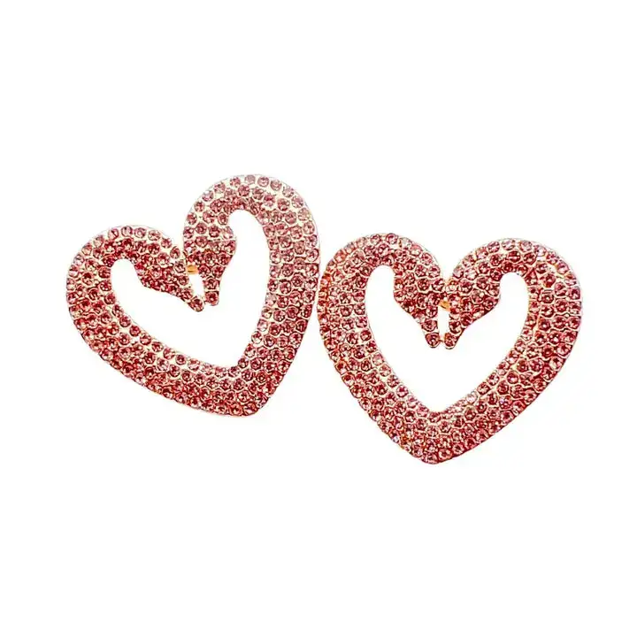 Heart Swan Statement Earrings
