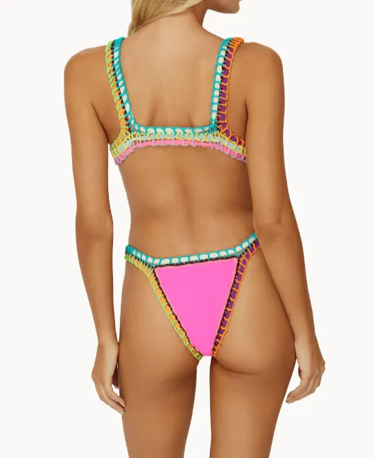 Crochet Knit Tailored Fit Bikini Bottom