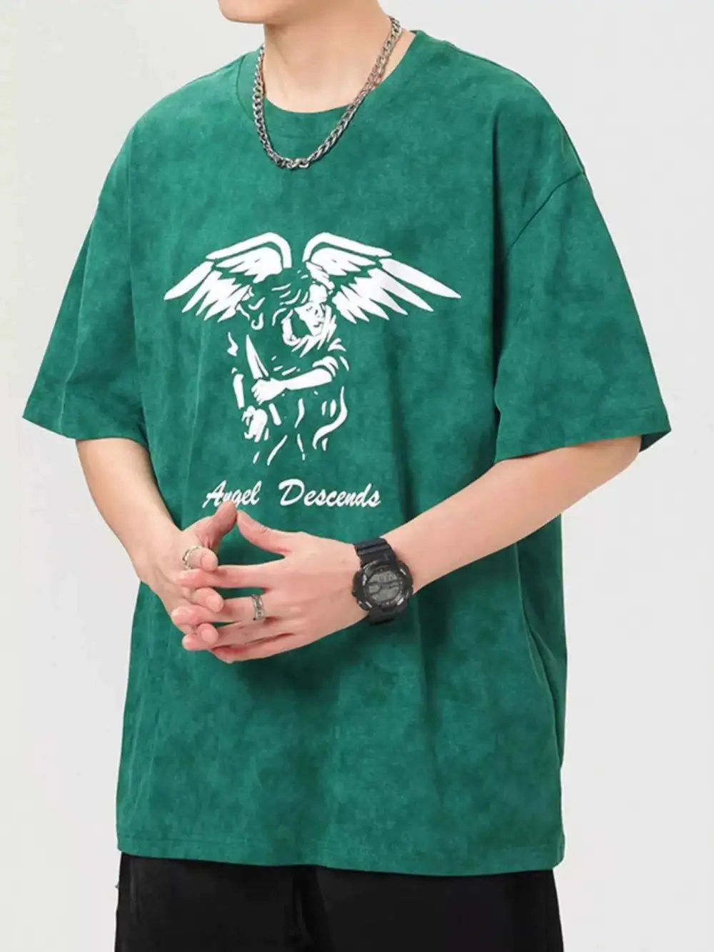 Casual Graphic Round Neck Short Sleeve T-Shirt