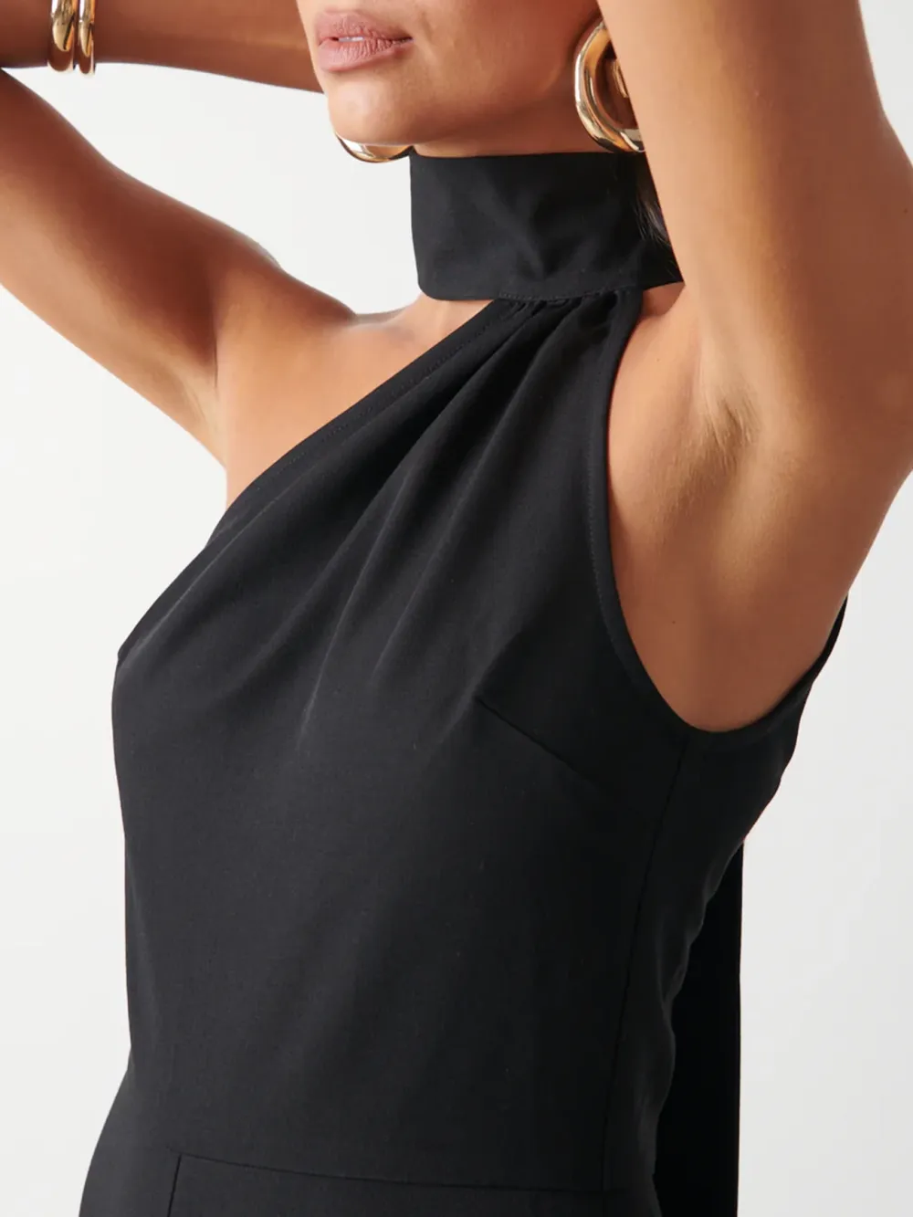 Casual Style Scarf Jumpsuit