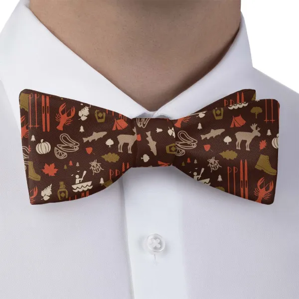 Hiking Heritage Motif Bow Tie