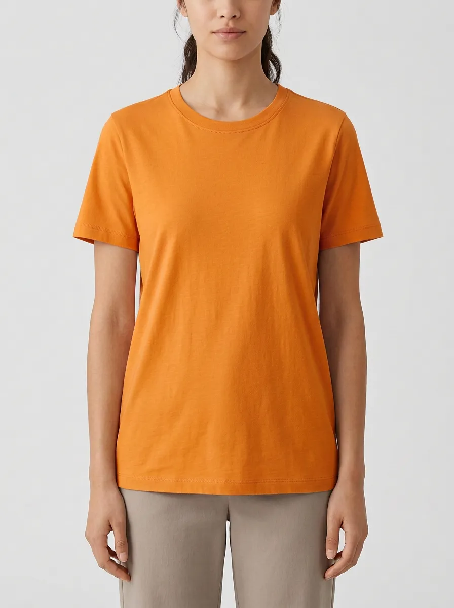 Women's Seam-Free-Front Crewneck T-Shirt