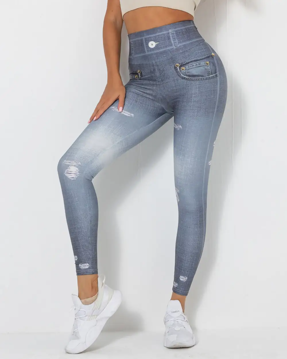 Active Scrunch Denim Leggings