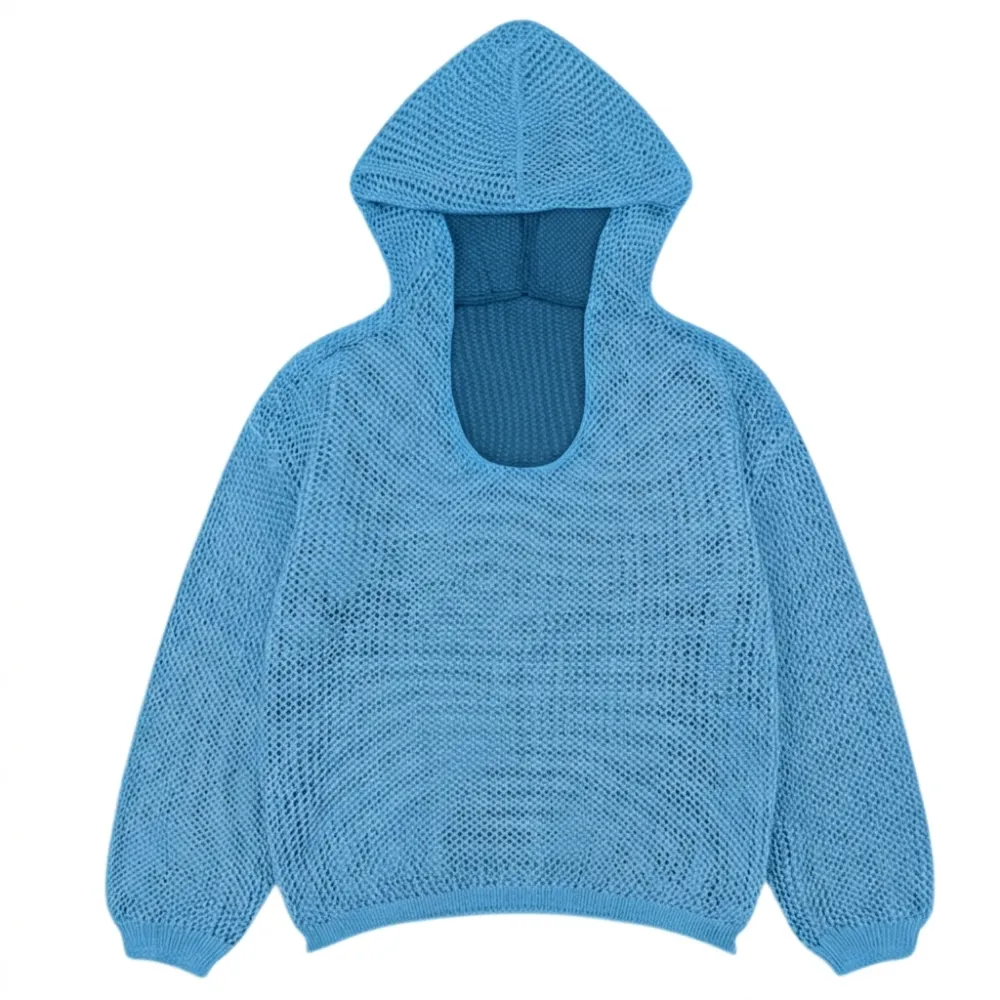 Knit Hooded Layering Pullover