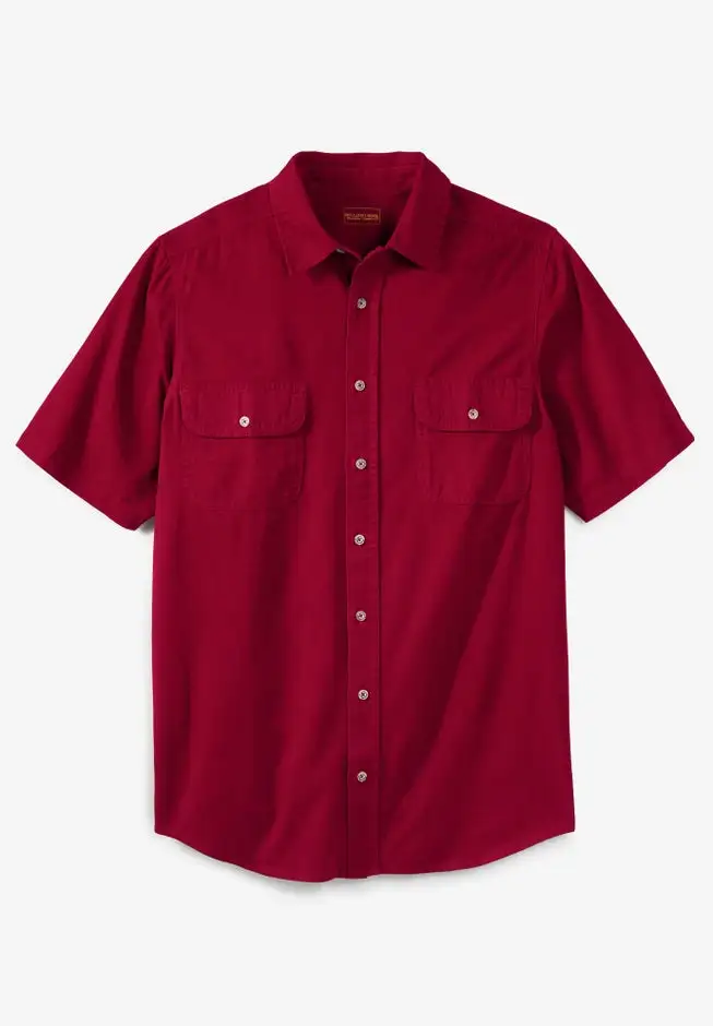 Short Sleeve Denim and Twill Shirt