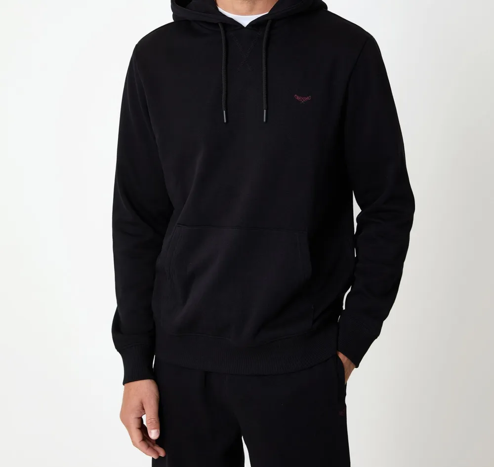 Men's Black Pullover Hoodie