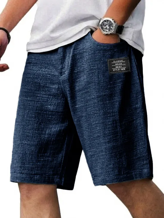 Linen Blend Relaxed Fit Shorts