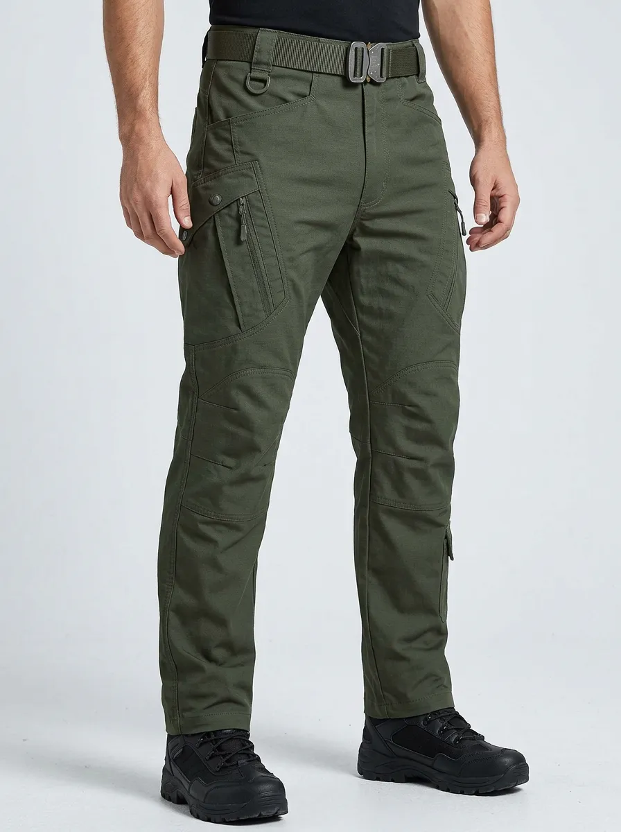 Classic Adventure-Style Men's Multi-Pocket Waterproof Tactical Cargo Pants