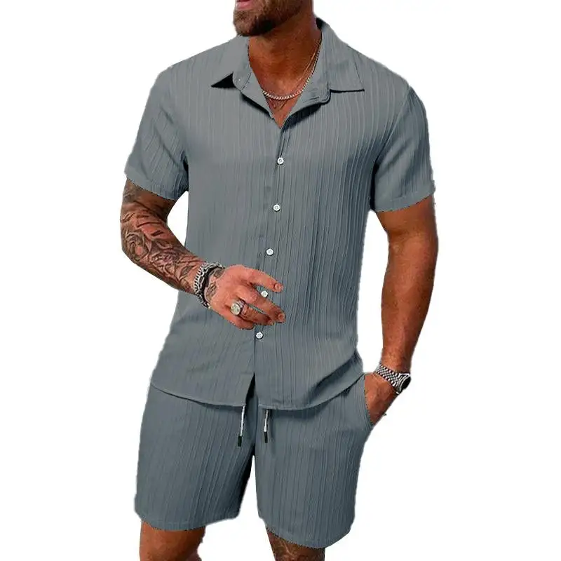 Textured Lounge Striped Set
