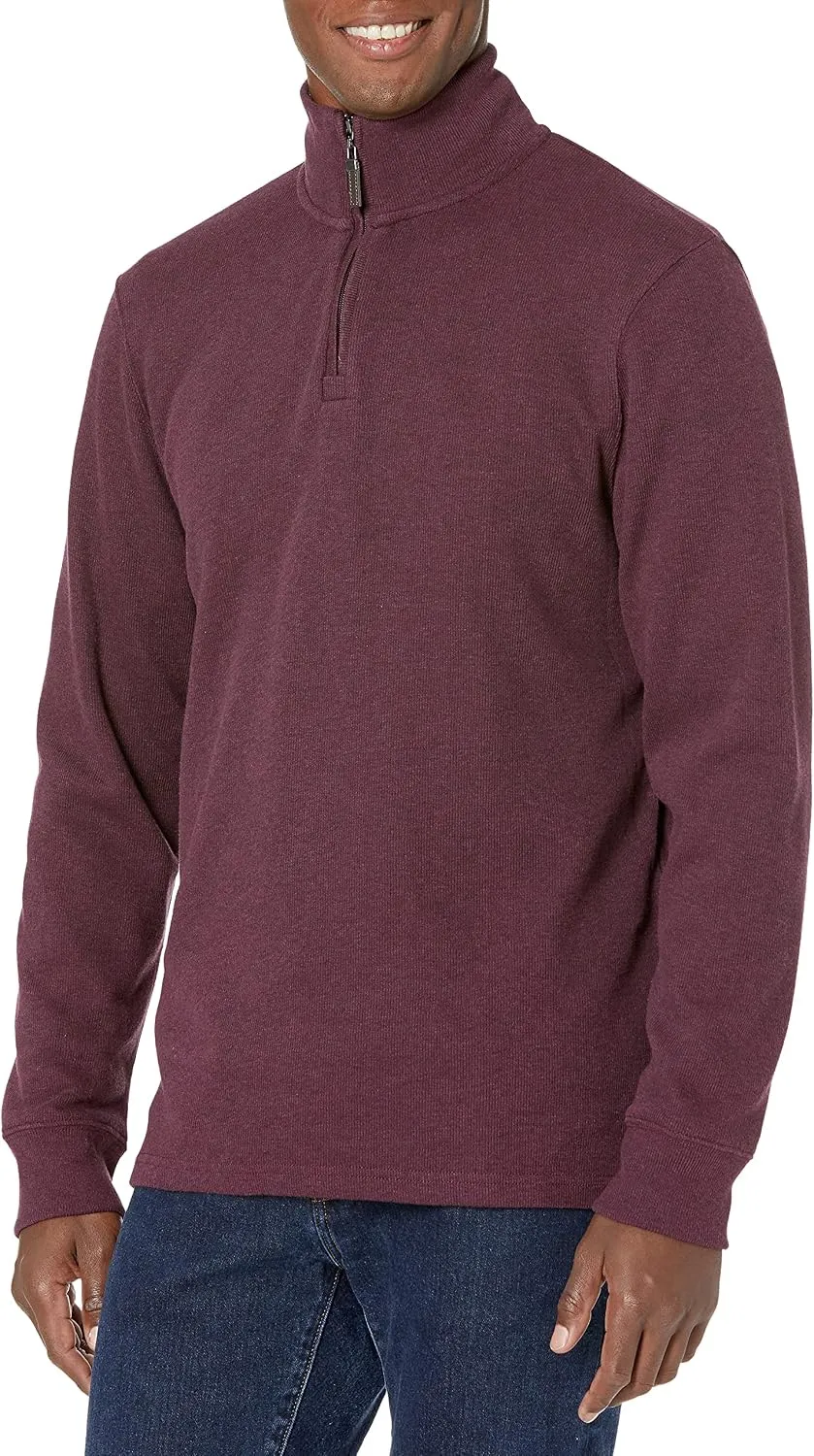 Amazon Essentials Men's Quarter-Zip French Rib Mock Neck Sweater, Casual Wear