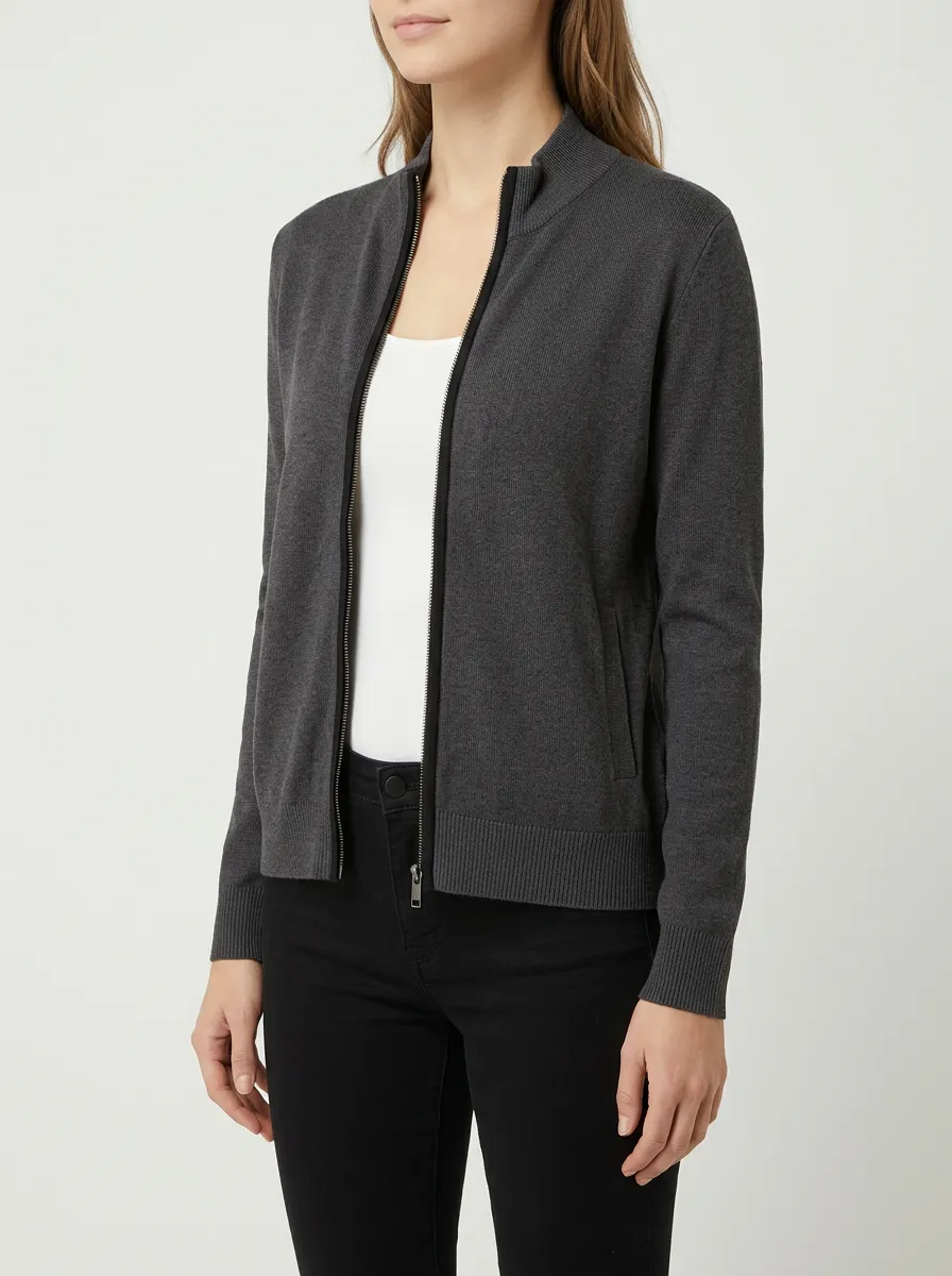 Women's Zip-Up Knit Jacket