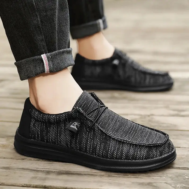 Breathable Canvas Slip-On Casual Shoes