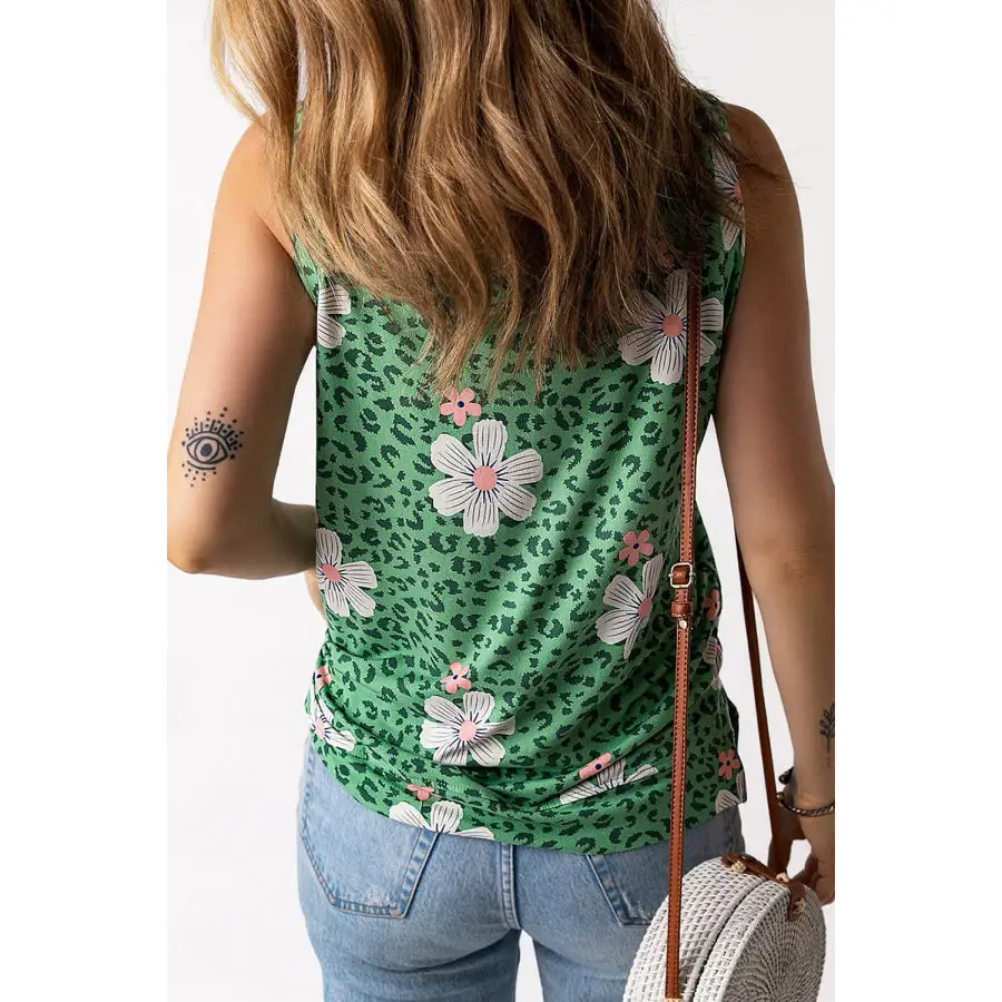 Side Slit Round Neck Tank