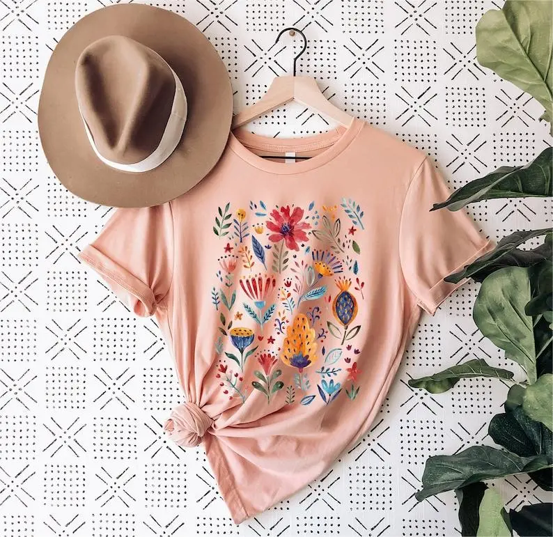 Vintage Style Wildflower T-Shirt