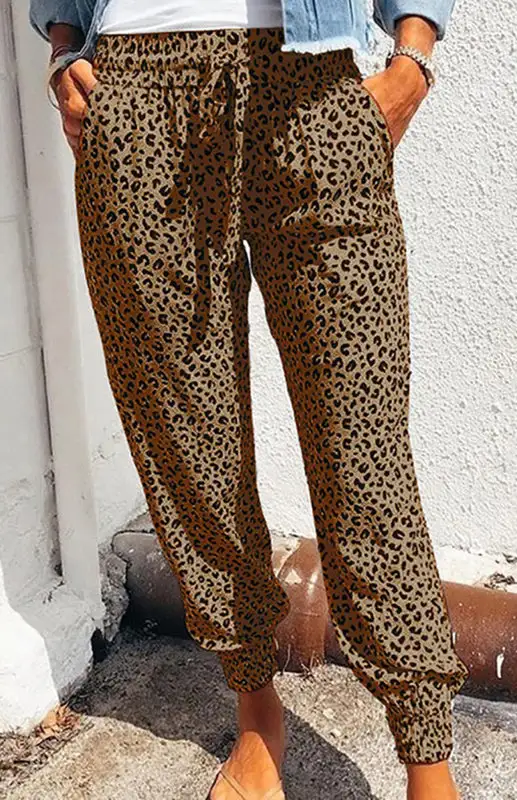 Leopard Print Trousers Pants