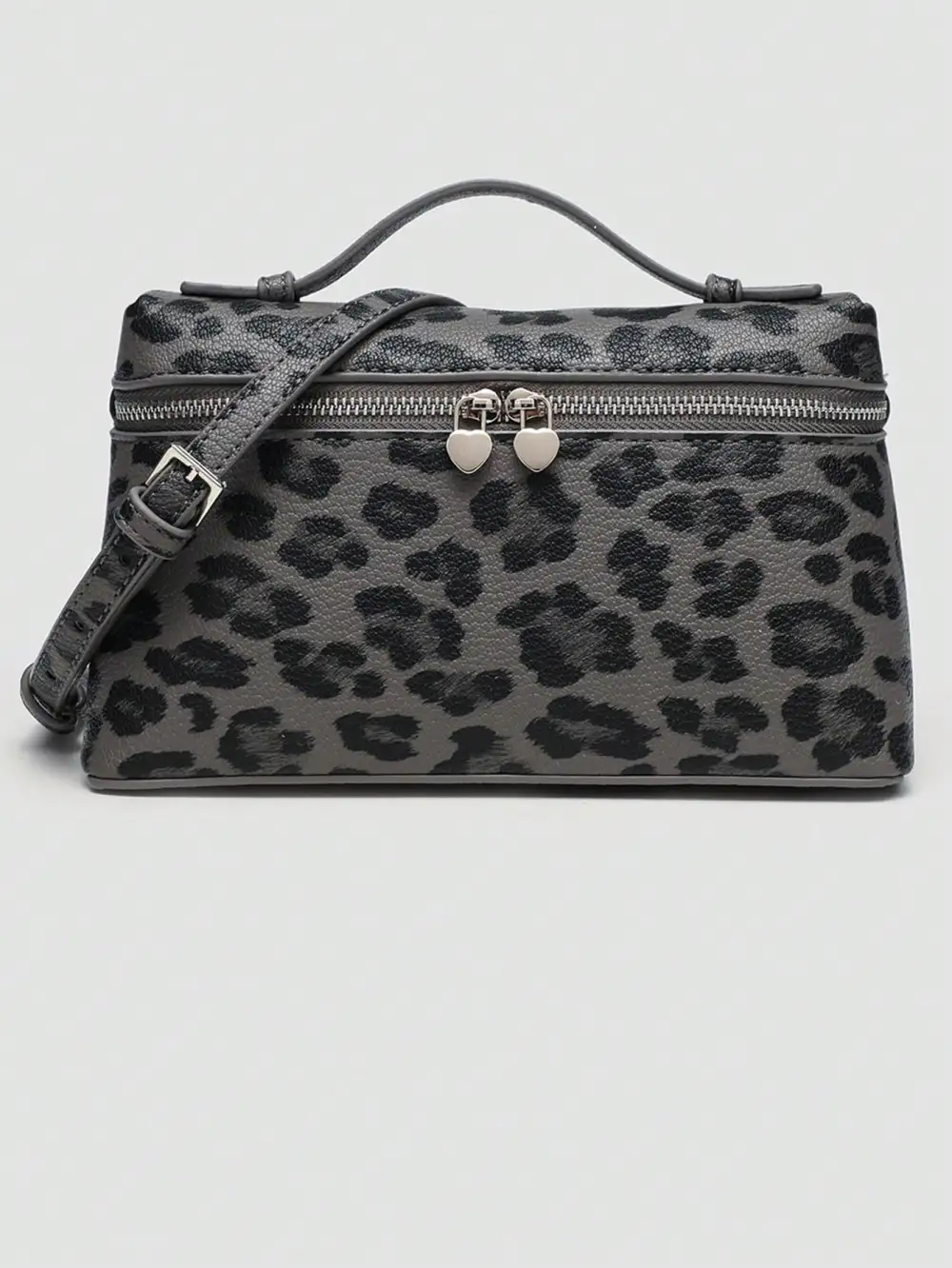 Litchi Grain PU Square Crossbody Bag