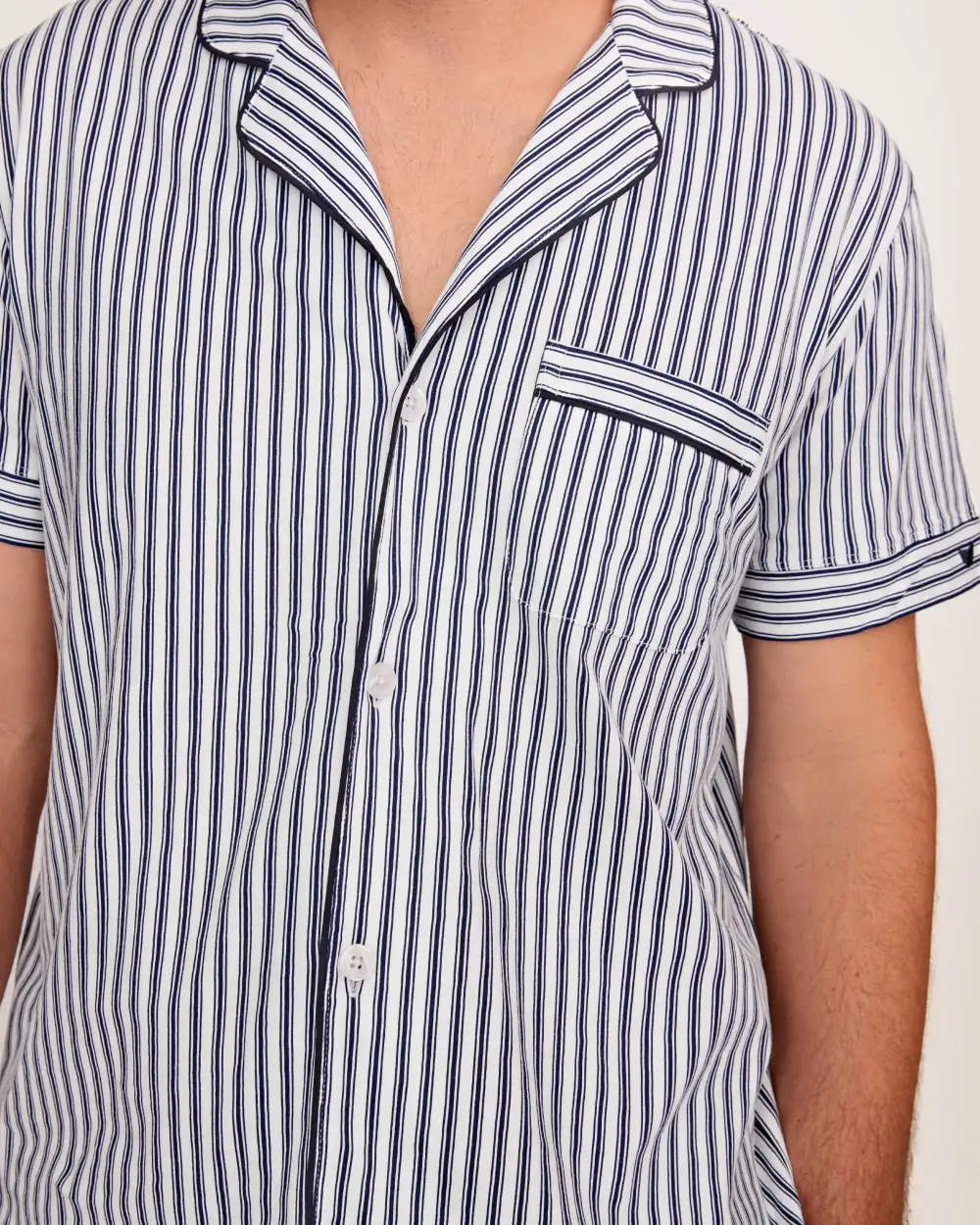 Ticking Pima Cotton Pajama Short Set