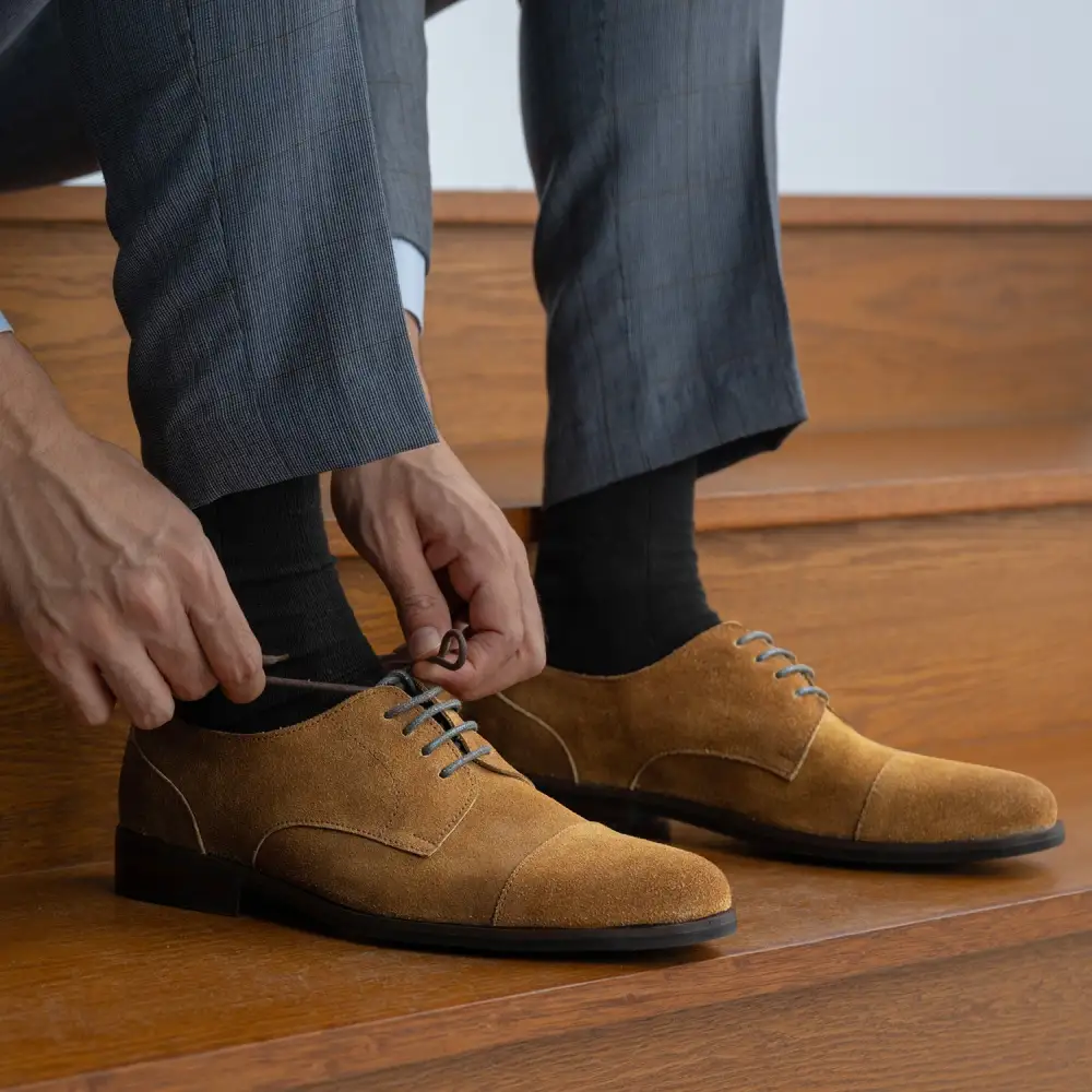 Brown Suede Leather Loafers