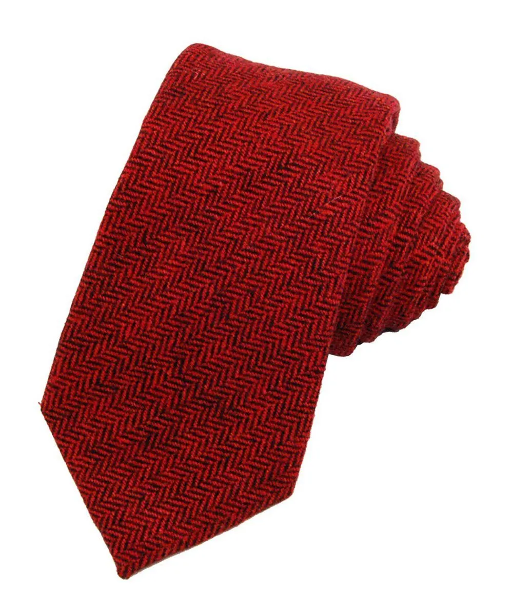 Refined Wool Classic Men's Necktie With Pocket Square