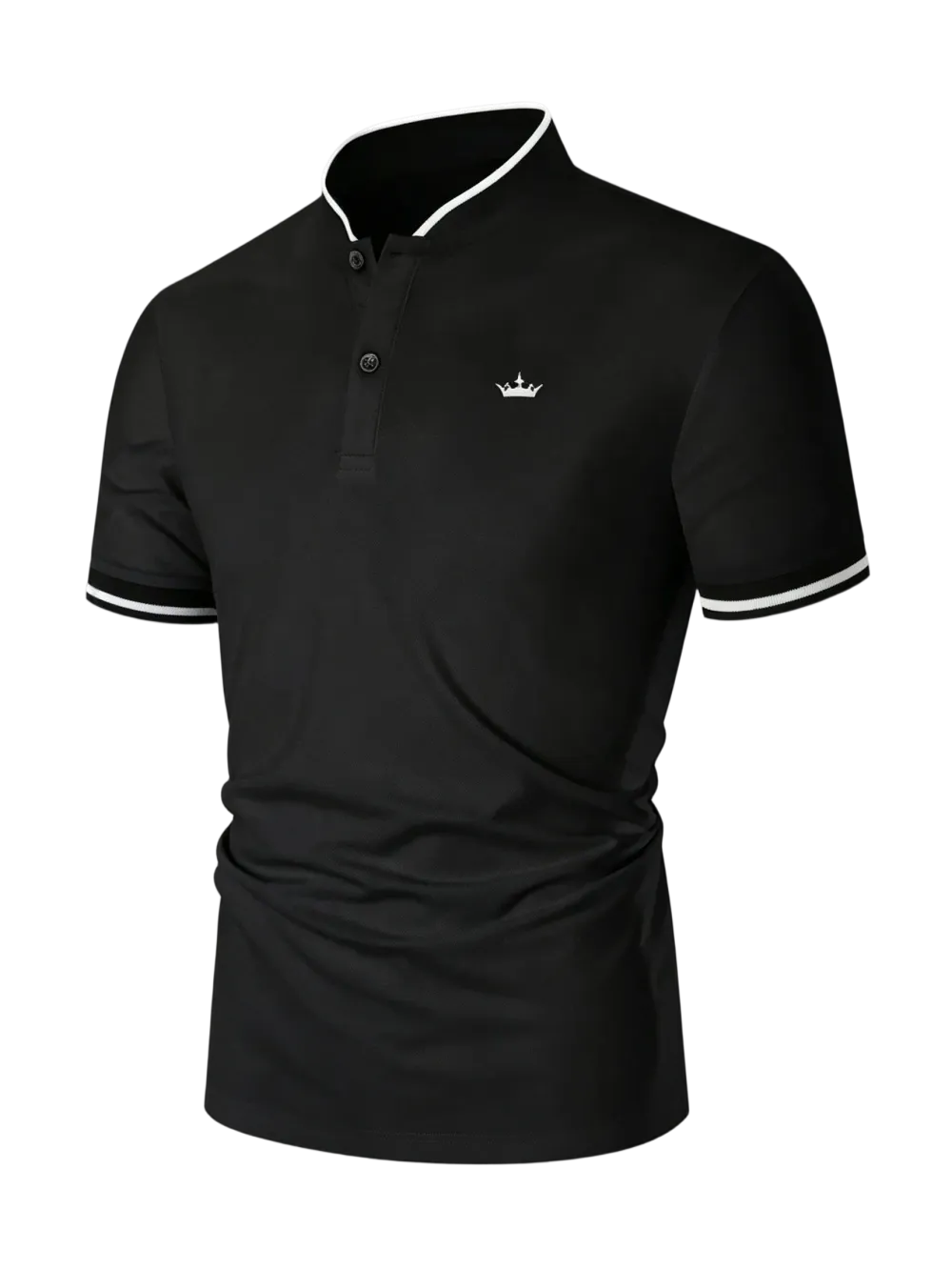 Men's Regular Fit Contrast Trim Polo Shirt Golf Polo Shirts