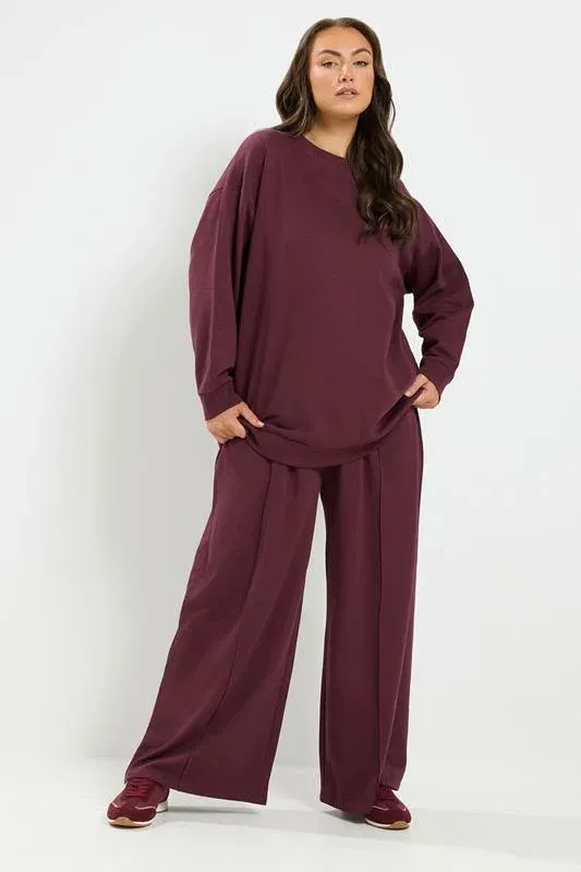 Burgundy Red Sweatshirt & Jogger Set