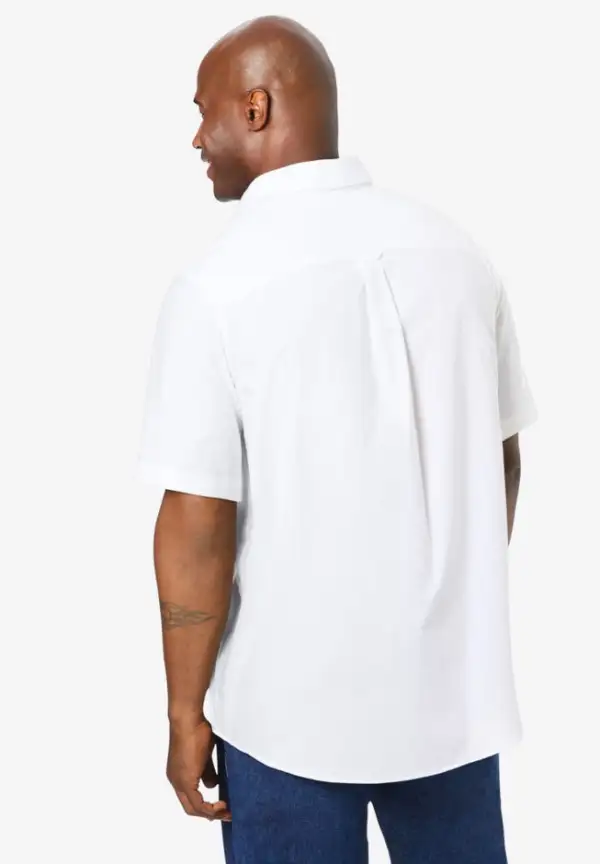 Wrinkle-Free Short-Sleeve Oxford Dress Shirt