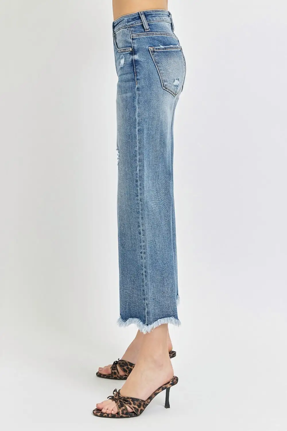 Relaxed Elastic Waist Denim Jeans