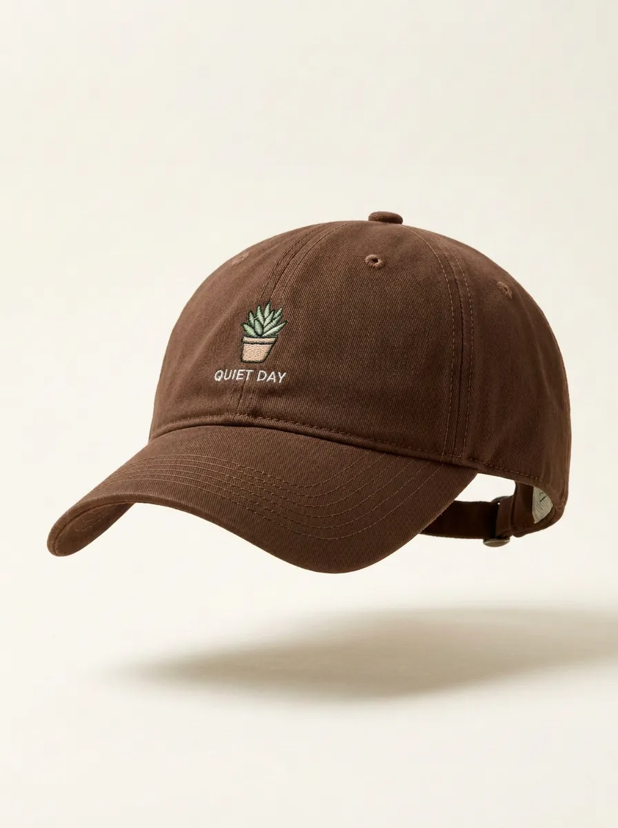 Classic Plant-Lover Quiet-Day Succulent Embroidered Unisex Baseball Cap