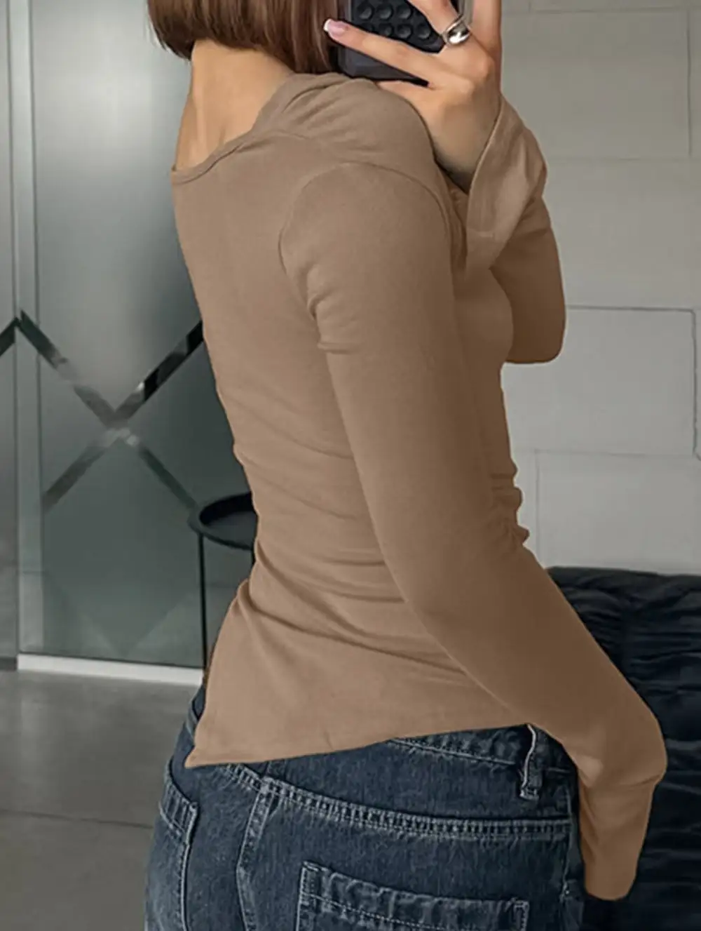 Slim Fit Irregular Knit Top