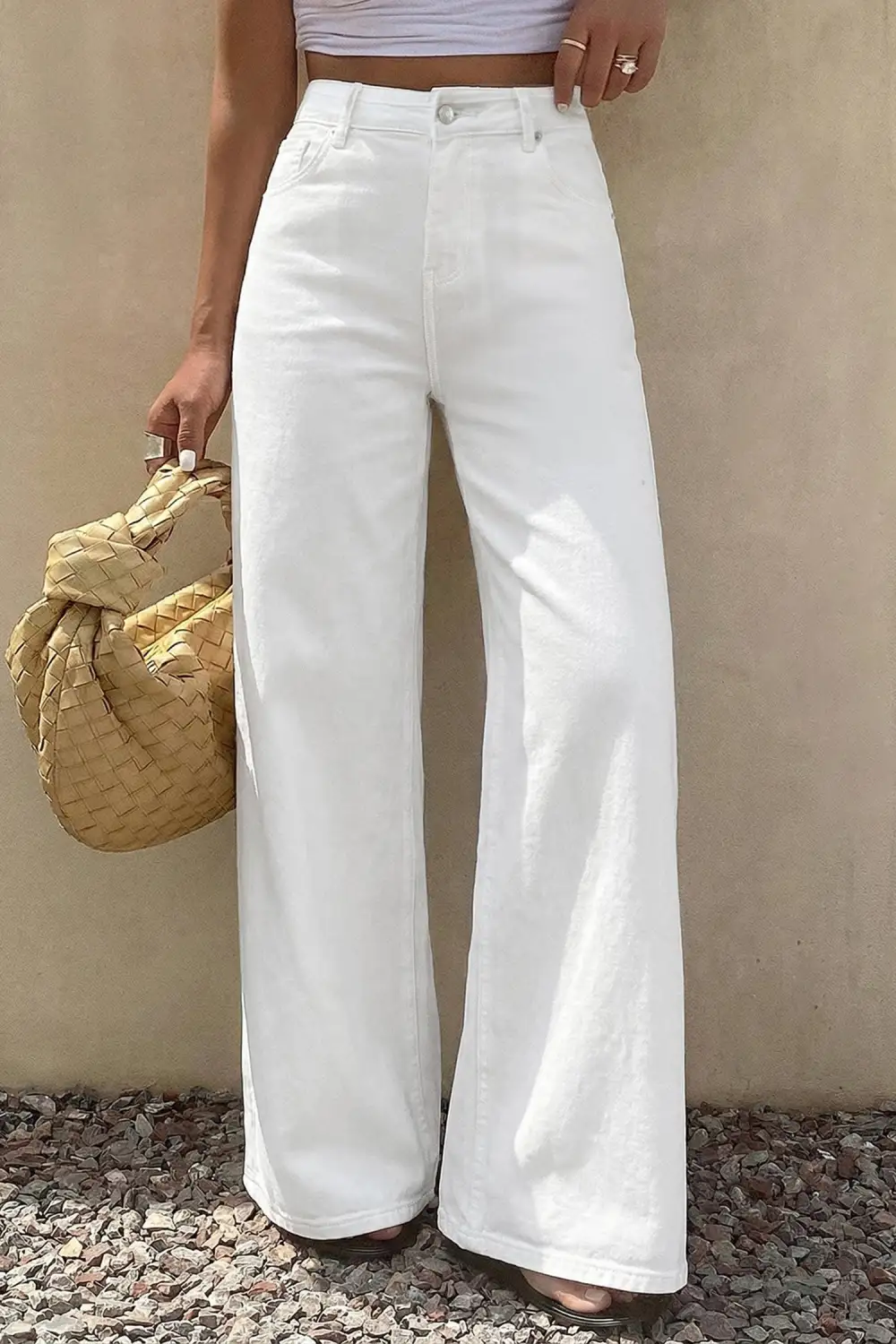 Women's Solid Loose Casual Jeans