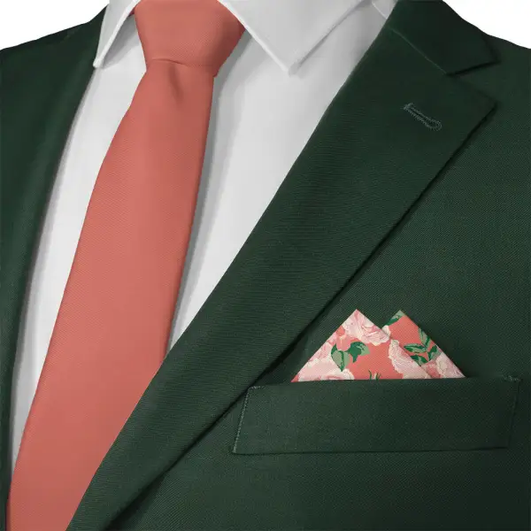 Contemporary Tailored Floral Pocket Square