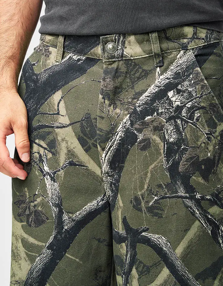 Camo Pattern Super Baggy Canvas Pants