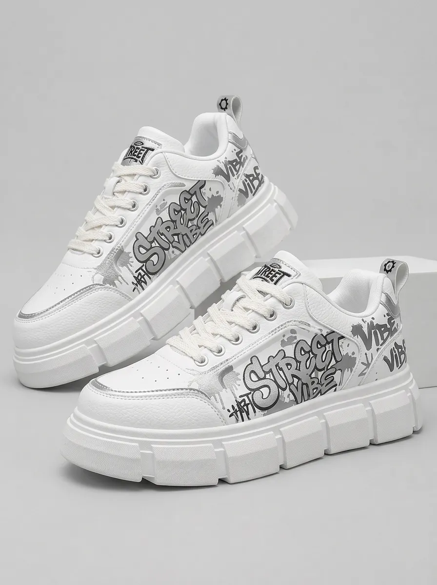 Men's Street Vibe Graffiti Skate Shoes